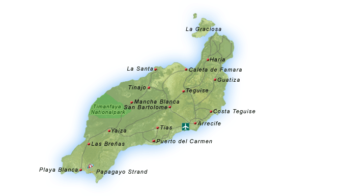 Lanzarote Karte